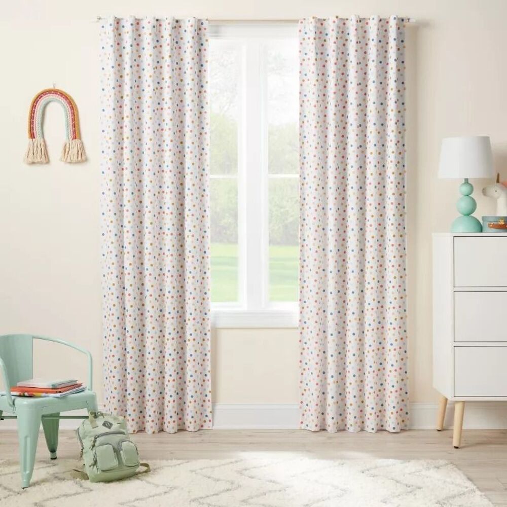 84" Blackout Dot Curtain Panel - Pillowfort